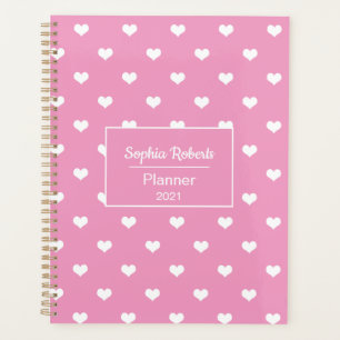 Coeurs modernes motif rose personnalisé