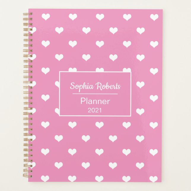 Coeurs modernes motif rose personnalisé (Devant)