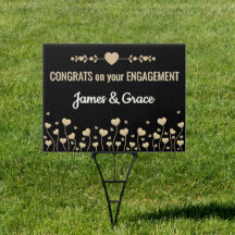 Coeurs ! Panneau de pelage de fête d'engagement pe