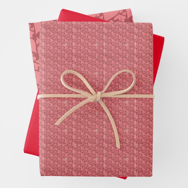 Coeurs papier d'enveloppement toute la journée (En situation)