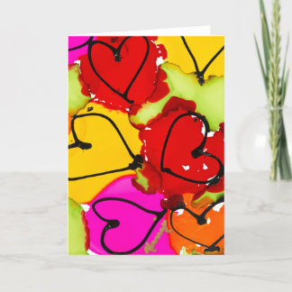 Coeurs partout Lovitude Merci Carte Note