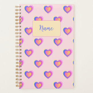 Cœurs pastel rose et violet