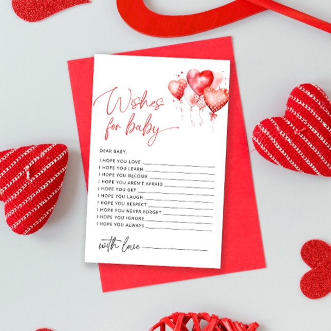 Coeurs Petite Amoureuse Voeux pour la carte bébé (Créateur téléchargé)