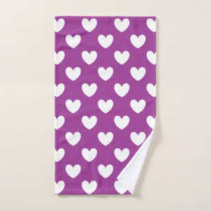 Coeurs polka blanc sur Cactus violet Fleur violet
