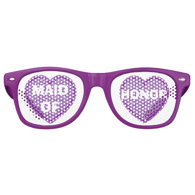 Coeurs pourpres Maid of Honor Party Lunettes de vu (Devant)