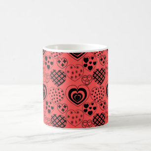 Coeurs répétitifs café Mug
