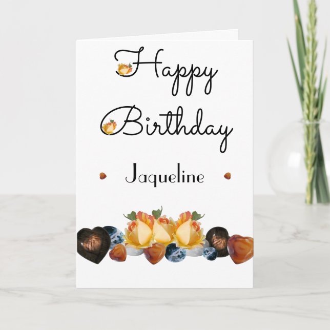 Coeurs rose Bonne carte de voeux d'anniversaire (Devant)