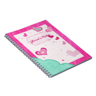 Coeurs roses Bijoux PERSONNALISÉ JOUNRAL JOURNAL
