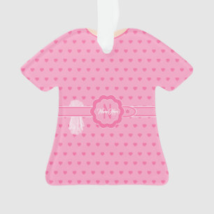 Coeurs roses Ceinturé Robe Rose Figurine