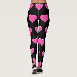 Cœurs roses collants noirs Choisissez la couleur
