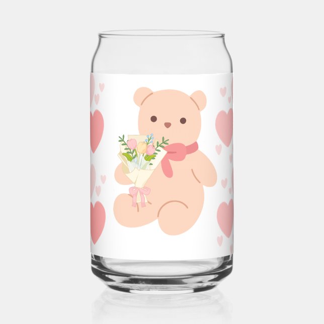 cœurs roses et ours (Gauche)