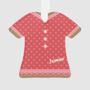 Coeurs roses Motif Dress Dentelle Trim Personnalis