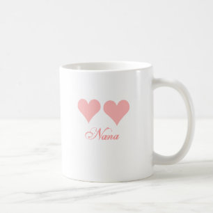 coeurs roses Nana mug