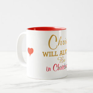 Coeurs rouges Christ sera toujours dans la Mug de 