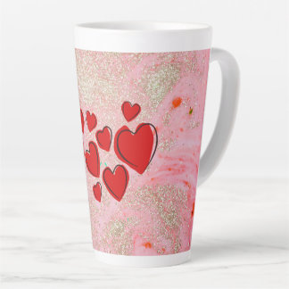 Coeurs rouges Latte Mug