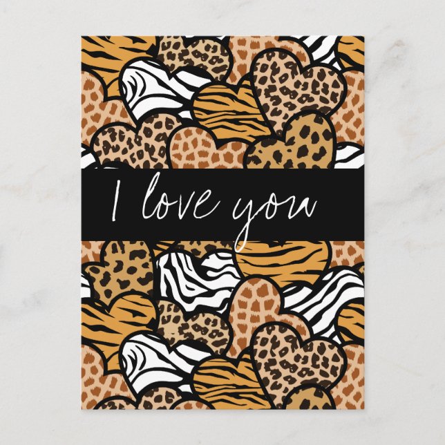 Coeurs sauvages Je t'aime Carte postale (Devant)