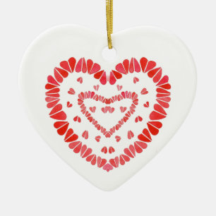 COEURS SUCRÉES Céramique Coeur Ornement