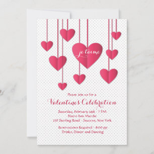 Coeurs Sur Une Chaîne Con Amore Invitation