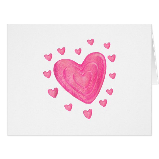Coeurs T Chemise Enfants École Valentines Jour Fil (Devant horizontal)