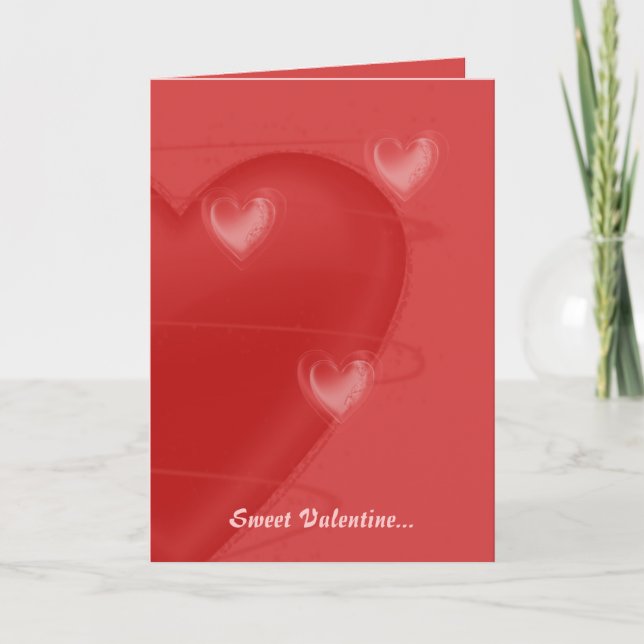 Coeurs une Fbattage Carte Saint Valentin (Devant)