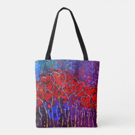 Coeurs Valentines Aimer Sac fourre-tout violet et 