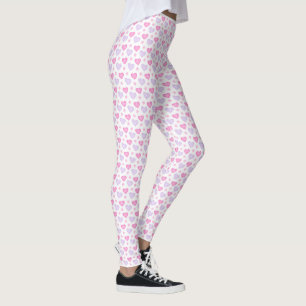 Cœurs violets d'amour Leggings roses - Saint-Valen