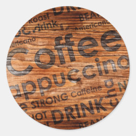 Coffe2-Aufkleber, glänzend, 3 Zoll (Blatt 6) Runder Aufkleber