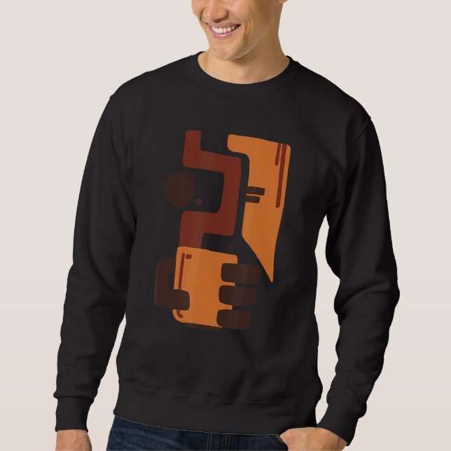Coffe Abstrakt Surreal Cymbols Design Sweatshirt (Vorderseite)