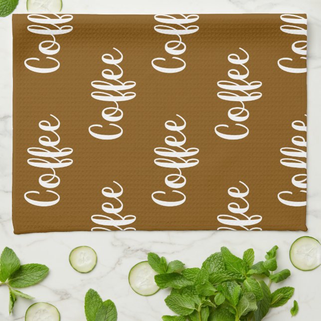 coffe cafe texto geschirrtuch (Gefaltet)