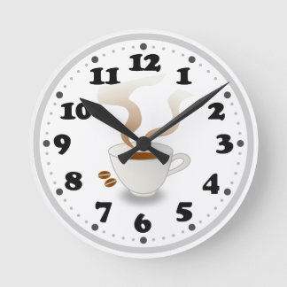 Coffe | Cute Kitchen Gifts Runde Wanduhr