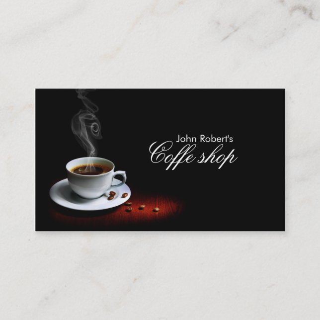 Coffe Geschäfts-Visitenkarte Visitenkarte (Vorderseite)