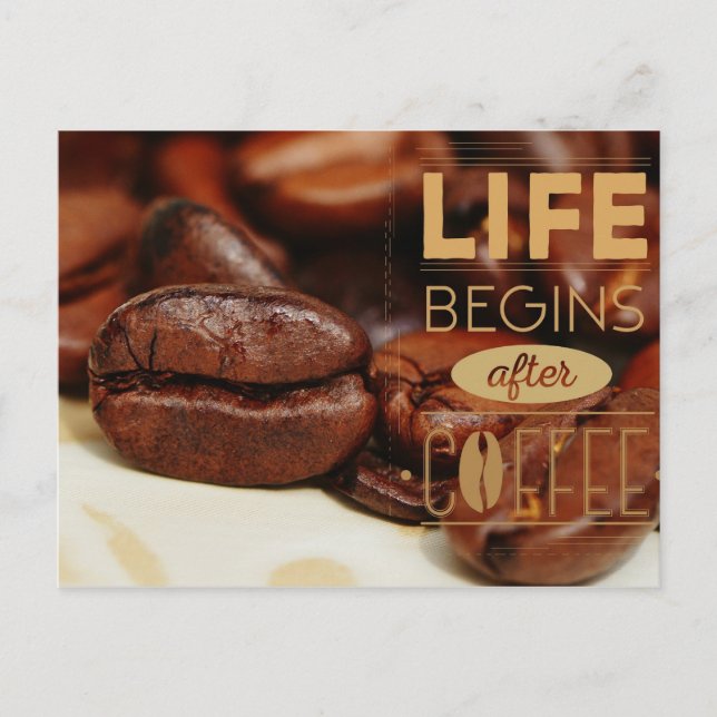 Coffe Leben Postkarte (Vorderseite)
