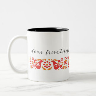Coffe Tasse, die Pyrex Freundschafts-Entwurf Zweifarbige Tasse