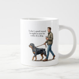 Coffee & a Rottweiler Start the Day Right Jumbo-Tasse