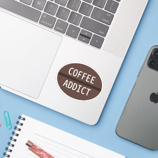 Coffee Addict-Aufkleber Aufkleber