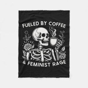 Coffee & amp; feministische Rage Feminism Coffee L Fleecedecke