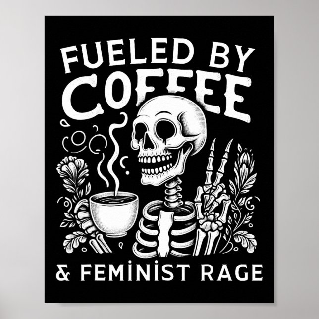 Coffee & amp; feministische Rage Feminism Coffee L Poster (Vorne)