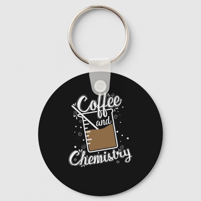 Coffee and Chemistry Messbecher im Labor Schlüsselanhänger (Vorderseite)