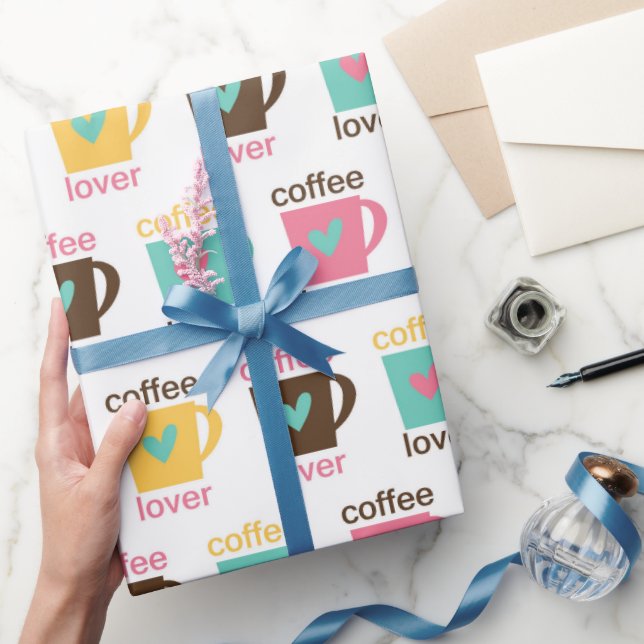Coffee and Donut Pattern  Geschenkpapier (Schenken)