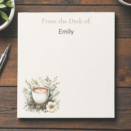 Coffee and Floral Notizblock