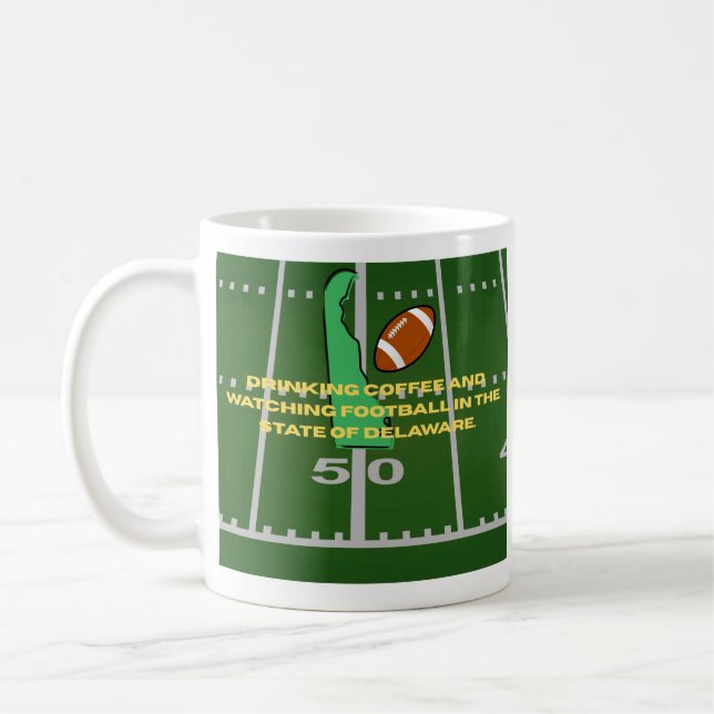 Coffee and Football in Delaware  Kaffeetasse (Links)
