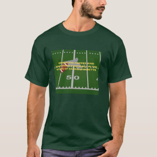 Coffee and Football in Massachusetts T-shirt 