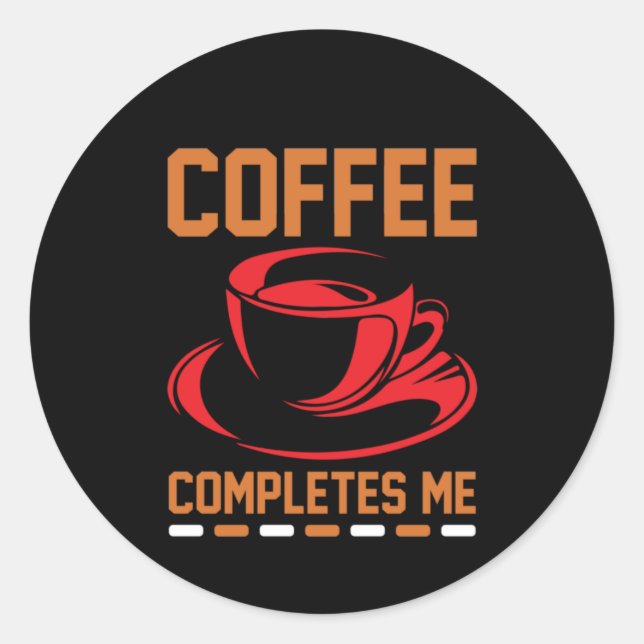 Coffee Art Coffee Komplettes Runder Aufkleber (Vorderseite)