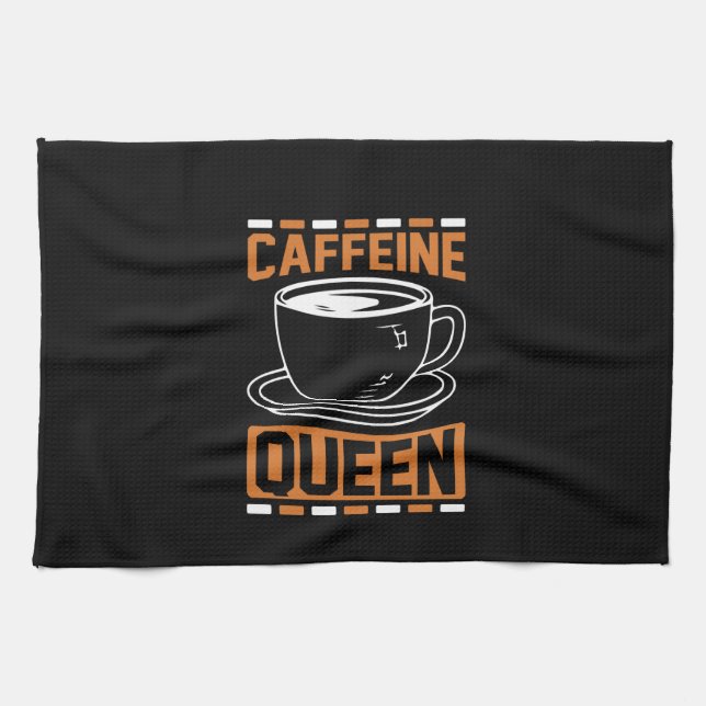 Coffee Art Coffeine Queen Geschirrtuch (Horizontal)