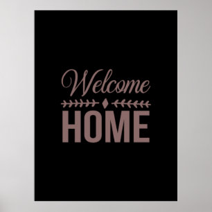 Coffee Art Welcome Zuhause Poster