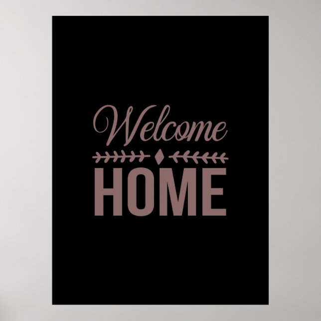 Coffee Art Welcome Zuhause Poster (Vorne)