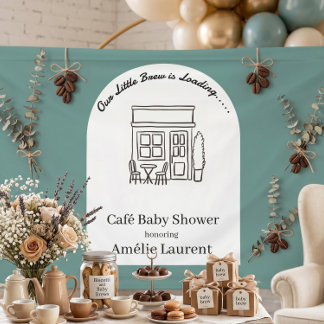 Coffee Baby Is Brew Moderne Babyparty Banner