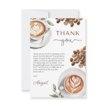 Coffee Baby Shower - a Baby is breit Danke