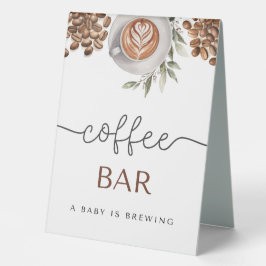 Coffee Baby Shower - ein Baby ist das Brechen von  Tischaufsteller