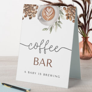 Coffee Baby Shower - ein Baby ist das Brechen von Tischaufsteller